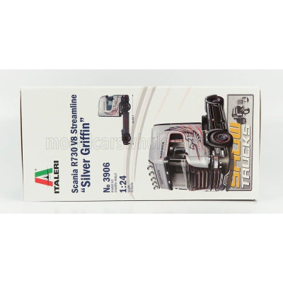 ITALERI SCANIA R730 TRACTOR TRUCK V8 STREAMLINE SILVER GRIFFIN 2-ASSI 2011 1/24