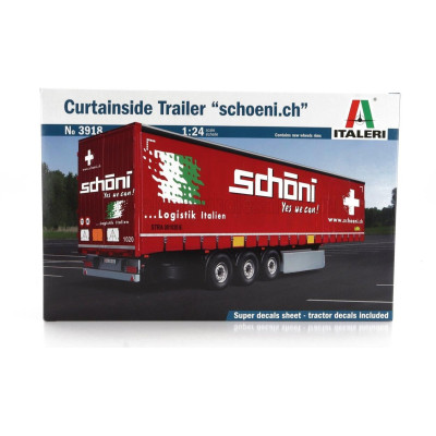 ITALERI TRAILER TRAILER FOR TRUCK - RIMORCHIO TELONATO - CHOENI.CH TRANSPORTS 1/24