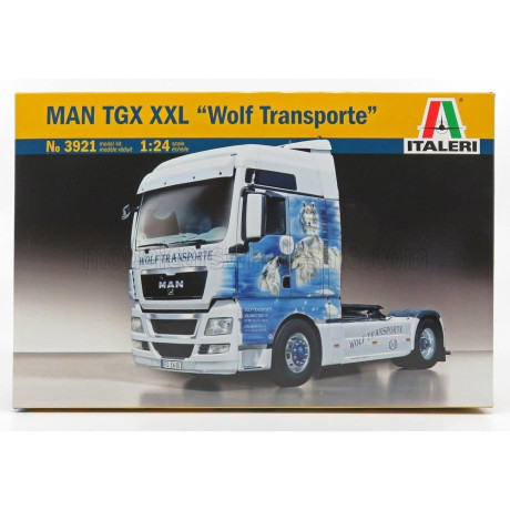 ITALERI MAN TGX 18.480 XXL WOLF TRANSPORTE TRACTOR TRUCK 2-ASSI 2012 1/24