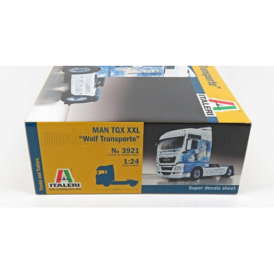ITALERI MAN TGX 18.480 XXL WOLF TRANSPORTE TRACTOR TRUCK 2-ASSI 2012 1/24