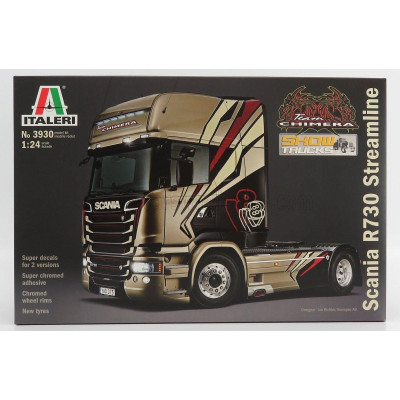 ITALERI SCANIA R730 TRACTOR TRUCK STREAMLINE TEAM CHIMERA 2-ASSI 2011 1/24