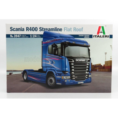 ITALERI SCANIA R400 STREAMLINE FLAT ROOF TRACTOR TRUCK 2-ASSI 2010 1/24