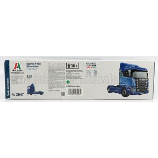 ITALERI SCANIA R400 STREAMLINE FLAT ROOF TRACTOR TRUCK 2-ASSI 2010 1/24