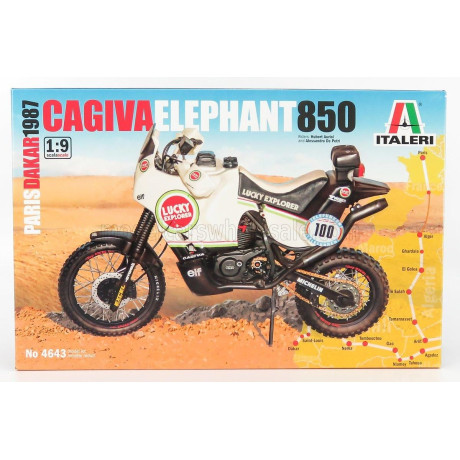 ITALERI CAGIVA ELEPHANT 850 RALLY PARIS-DAKAR 1987 H.AURIOL - A.DE PETRI 1/9