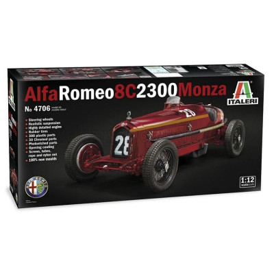 ITALERI ALFA ROMEO F1  8C 2300 MONZA N 28 WINNER MONACO GP 1932 TAZIO NUVOLARI - RED 1/12