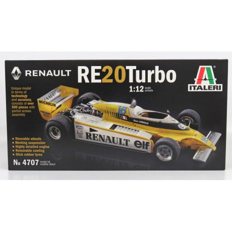 ITALERI RENAULT F1  RE20 TURBO N 16 SEASON 1980 R.ARNOUX - N 15 J.P.JABOUILLE - YELLOW WHITE 1/12