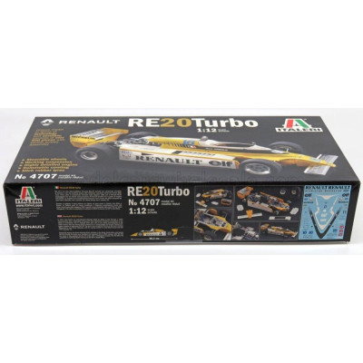 ITALERI RENAULT F1  RE20 TURBO N 16 SEASON 1980 R.ARNOUX - N 15 J.P.JABOUILLE - YELLOW WHITE 1/12