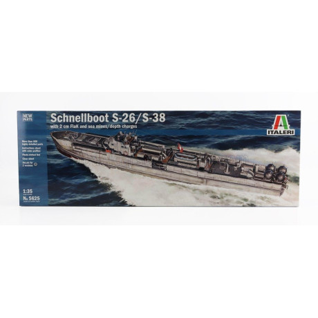 ITALERI BOAT S-BOOT S-26/S-38 MOTOSILURANTE NAVY MILITARY 1945 - Lungh.LENGHT cm 99.9 1/35