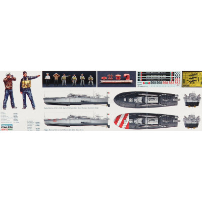 ITALERI BOAT MAS M.A.S. 563/568 MILITARY WITH CREW 1/35