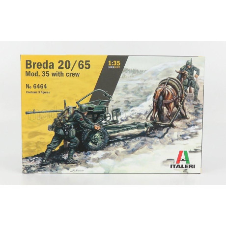 ITALERI ACCESSORIES BREDA 20/65 MILITARY GUN WITH CREW 1/35