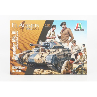 ITALERI CRUSADER MKIII & BRITISH TANK EL ALAMEIN WITH BRITISH CREW TANK MILITARY 1942 1/35
