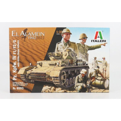 ITALERI TANK PZ.KPFW. IV WITH AFRICAN KORPS INFANTRY MILITARY 1942 1/35