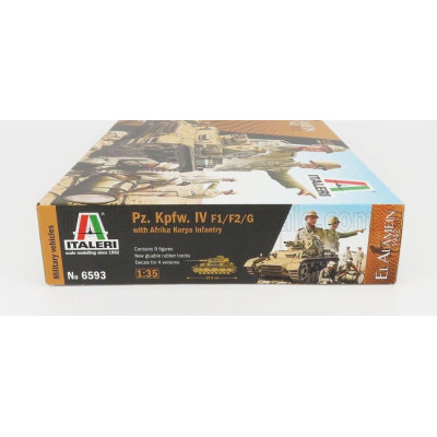 ITALERI TANK PZ.KPFW. IV WITH AFRICAN KORPS INFANTRY MILITARY 1942 1/35