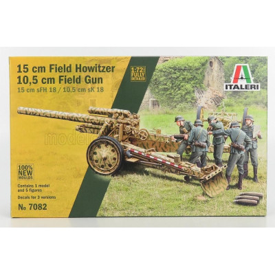 ITALERI TRAILER 15 cm. FIELD HOWITZER GUN MILITARY 1/72