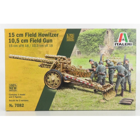 ITALERI TRAILER 15 cm. FIELD HOWITZER GUN MILITARY 1/72