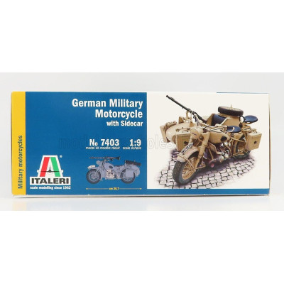ITALERI BMW R75 WITH SIDECAR GERMAN MILITARY 1941 1/9
