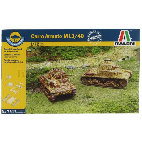 ITALERI IVECO FIAT TANK ANSALDO M13/40 MILITARY 1942 1/72