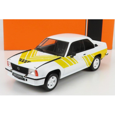 IXO MODELS OPEL ASCONA B 400 1982 - WHITE YELLOW 1/18