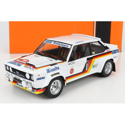 IXO MODELS FIAT 131 ABARTH N 1 RALLY HUNSRUCK 1979 W.ROHRL - C.GEISTDOERFER - WHITE 1/18