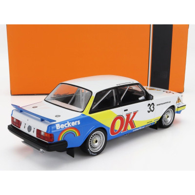 IXO MODELS VOLVO 240 TURBO TEAM BECKERS N 33 ZOLDER ETCC 1985 P.G.ANDERSSON - G.PETERSSON - M.LINDEN - WHITE YELLOW BLUE 1/18