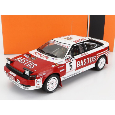 IXO MODELS TOYOTA CELICA GT-FOUR ST165 BASTOS N 5 RALLY HASPENGOUW 1990 R.VERREYDT - G.BIAR - RED WHITE 1/18