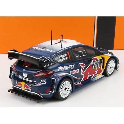 IXO MODELS FORD ENGLAND FIESTA WRC RED BULL N 1 WINNER RALLY MONTECARLO 2018 S.OGIER - J.INGRASSIA - BLUE YELLOW RED 1/24