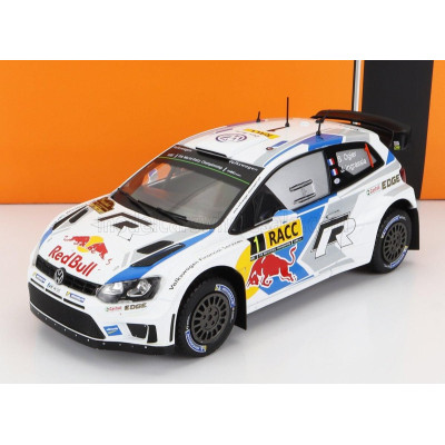 IXO MODELS VOLKSWAGEN POLO R WRC RED BULL N 1 RALLY CATALUNYA 2014 S.OGIER - J.INGRASSIA - WHITE BLUE YELLOW 1/24