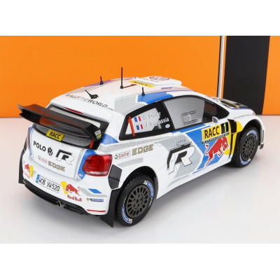 IXO MODELS VOLKSWAGEN POLO R WRC RED BULL N 1 RALLY CATALUNYA 2014 S.OGIER - J.INGRASSIA - WHITE BLUE YELLOW 1/24