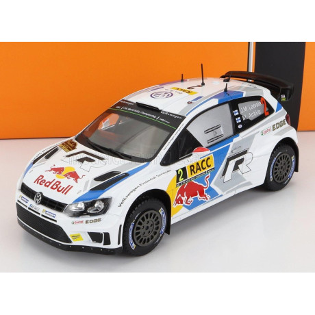 IXO MODELS VOLKSWAGEN POLO R WRC RED BULL N 2 RALLY CATALUNYA 2014 J.M.LATVALA - M.ANTTILA - WHITE BLUE YELLOW 1/24