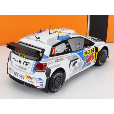 IXO MODELS VOLKSWAGEN POLO R WRC RED BULL N 2 RALLY CATALUNYA 2014 J.M.LATVALA - M.ANTTILA - WHITE BLUE YELLOW 1/24