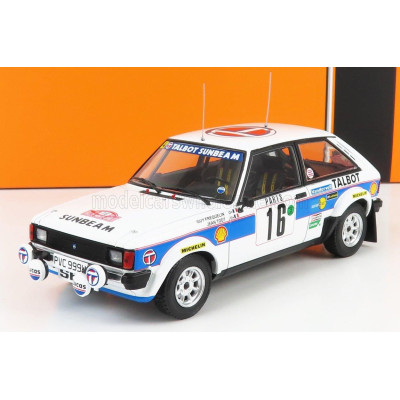 IXO MODELS TALBOT SUNBEAM LOTUS (night version) N 16 RALLY MONTECARLO 1981 G.FREQUELIN - J.TODT - WHITE LIGHT BLUE 1/24