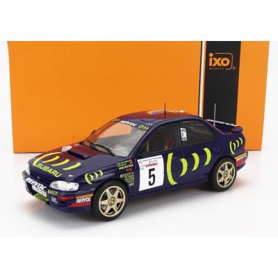 IXO MODELS SUBARU IMPREZA 555 REPSOL N 5 RALLY TOUR DE CORSE 1995 C.SAINZ - L.MOYA - BLUE YELLOW 1/24