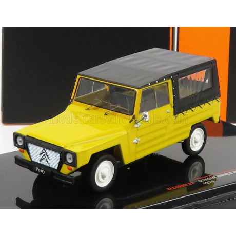 IXO MODELS CITROEN NAMCO PONY CABRIOLET CLOSED 1975 - YELLOW BLACK 1/43
