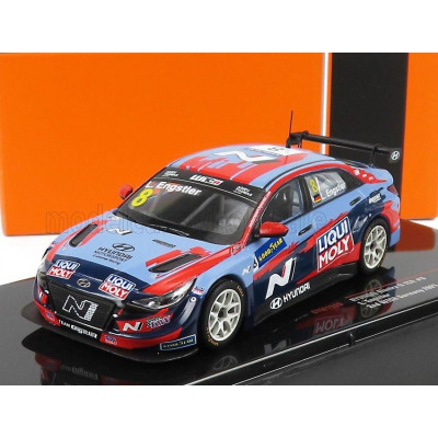 IXO MODELS HYUNDAI ELANTRA N TCR TEAM LIQUI MOLY N 8 WTCR GERMANY 2021 L.ENGSTLER - LIGHT BLUE RED 1/43