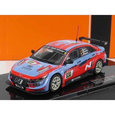 IXO MODELS HYUNDAI ELANTRA N TCR TEAM LIQUI MOLY N 830 24h NURBRING 2021 M.BASSENG - M.LAUCK - M.OESTREICH - LIGHT BLUE RED 1/43