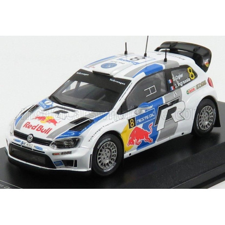 IXO MODELS VOLKSWAGEN POLO R WRC TEAM VOLKSWAGEN MOTORSPORT N 8 RALLY FINLAND 2013 S.OGIER - J.INGRASSIA - WHITE BLUE GREY 1/43