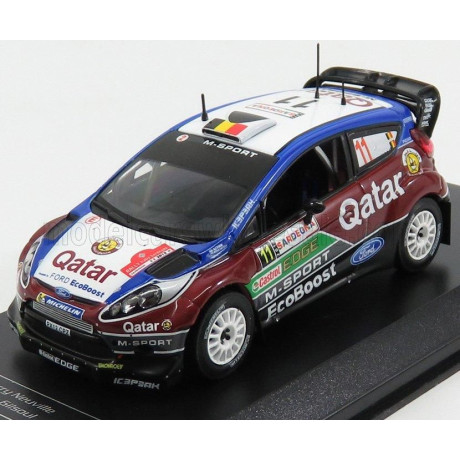 IXO MODELS FORD ENGLAND FIESTA RS WRC N 11 RALLY SARDEGNA ITALY 2013 T.NEUVILLE - N.GILSOUL - BORDEAUX BLUE  WHITE 1/43