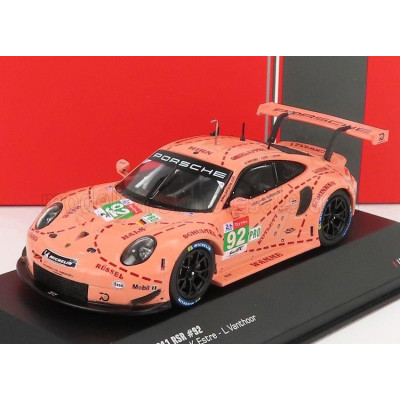 IXO MODELS PORSCHE 911 991 RSR TEAM PORSCHE GT N 92 WINNER LMGTE PRO PINK PIG TRIBUTE 24h LE MANS 2018 MICHEAL CHRISTENSEN - KEV