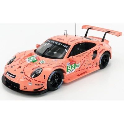 IXO MODELS PORSCHE 911 991 RSR TEAM PORSCHE GT N 92 WINNER LMGTE PRO PINK PIG TRIBUTE 24h LE MANS 2018 MICHEAL CHRISTENSEN - KEV
