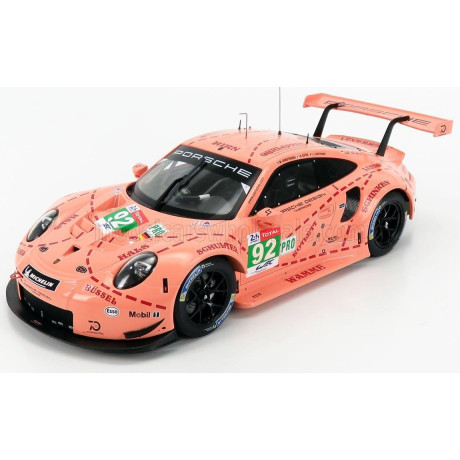 IXO MODELS PORSCHE 911 991 RSR TEAM PORSCHE GT N 92 WINNER LMGTE PRO PINK PIG TRIBUTE 24h LE MANS 2018 MICHEAL CHRISTENSEN - KEV
