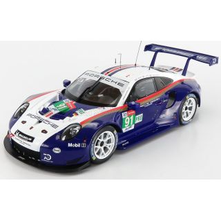IXO MODELS PORSCHE 911 991 RSR PORSCHE GT TEAM N 91 2nd LMGTE PRO 24h LE MANS 2018 R.LIETZ - G.BRUNI - F.MAKOWIECKI - BLUE WHITE
