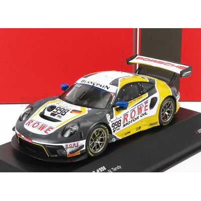 IXO MODELS PORSCHE 911 991-2 GT3 R TEAM ROWE RACING N 998 2nd 24h SPA 2019 F.MAKOWIECKI - P.PILET - N.TANDY - GREY WHITE YELLOW