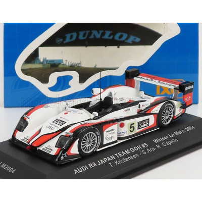 IXO MODELS AUDI R8 3.6L TURBO V8 TEAM GOH AUDI SPORT JAPAN N 5 WINNER 24h LE MANS 2004 T.KRISTENSEN - S.ARA - R.CAPELLO - WHITE