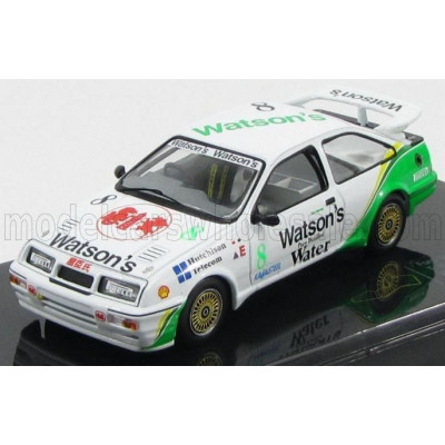 IXO MODELS FORD ENGLAND SIERRA RS 500 N 8 WINNER MACAU GUIA RACE 1989 T.HARVEY - WHITE GREEN 1/43