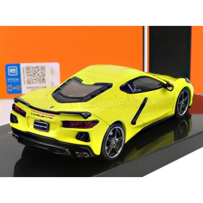 IXO MODELS CHEVROLET CORVETTE C8 STINGRAY COUPE 2020 - YELLOW 1/43