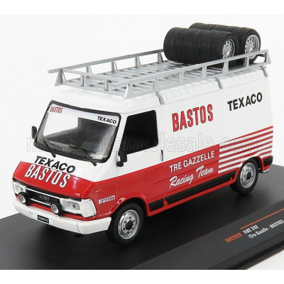 IXO MODELS FIAT 242 VAN TEAM TRE GAZZELLE BASTOS TEXACO RALLY ASSISTANCE 1984 - WHITE RED 1/43