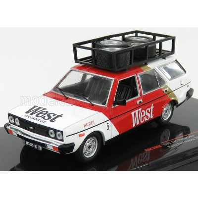 IXO MODELS FIAT 131 PANORAMA ASSISTANCE RALLY TEAM WEST 1979 - WHITE RED 1/43