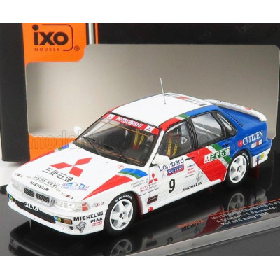 IXO MODELS MITSUBISHI GALANT VR-4 N 9 2nd RALLY RAC LOMBARD 1990 K.ERIKSSON - S.PARMANDER - WHITE RED BLUE 1/43