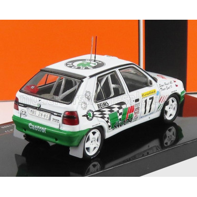 IXO MODELS ŠKODA FELICIA N 17 RALLY MONTECARLO 1996 E.TRINER - P.STANC - WHITE GREEN 1/43