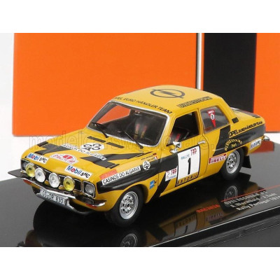 IXO MODELS OPEL ASCONA TEAM HANDLER N 1 RALLY PORTUGAL 1974 A.WARMBOLD - J.TODT - YELLOW BLACK 1/43
